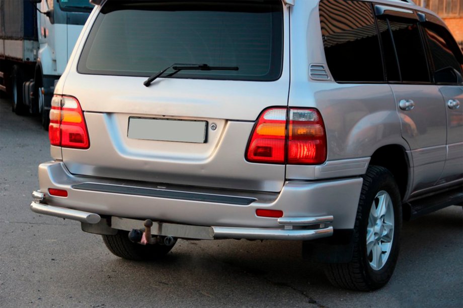 Toyota Land Cruiser 100 1998-2007 Hintere Eckschutzrohre AK003-Double (2 Stk., Edelstahl) Foto 2