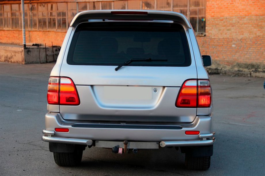Toyota Land Cruiser 100 1998-2007 Hintere Eckschutzrohre AK003-Double (2 Stk., Edelstahl) Foto 3