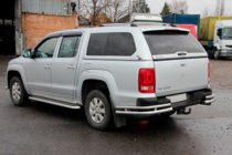 Volkswagen Amarok 2010-2022 Hintere Eckschutzrohre AK003-Double (2 Stk., Edelstahl) Foto 1