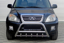 Chery Tiggo 1 2005-2016 Frontbügel WT003 (Edelstahl) d60 mit Rohr Foto 1