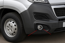 Peugeot Boxer 2006-2025 Chrom Blenden für Nebelscheinwerfer 2014↗ (Edelstahl) Foto 1