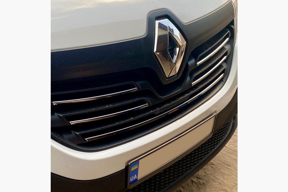 Renault Trafic 2015- Chrom Kühlergrill Abdeckung 2015-2019 (5 Stück, Edelstahl) Carmos - Türkischer Edelstahl Foto 5
