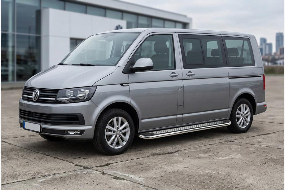 Volkswagen T6 2015-2024 Trittbretter Maydos V2 (2 Stk., Edelstahl) Nur für kurzen Radstand Image