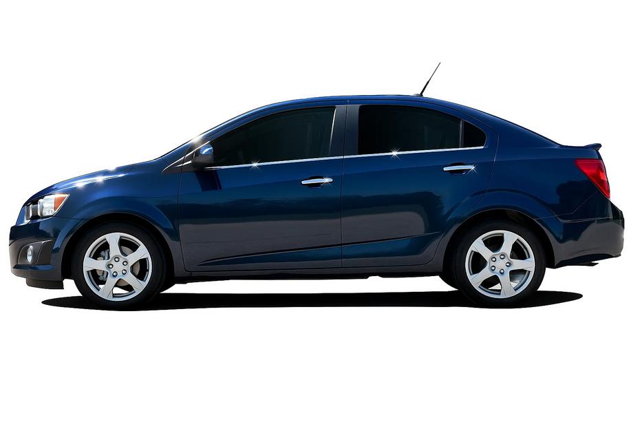 Chevrolet Aveo T300 2011-2020 Fensterleisten unten Edelstahl Hatchback, OmsaLine - Italienischer Edelstahl Image