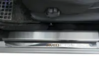 Chevrolet Aveo T250 2005-2011 Einstiegsleisten Edelstahl Carmos (4 Stk) Foto 3
