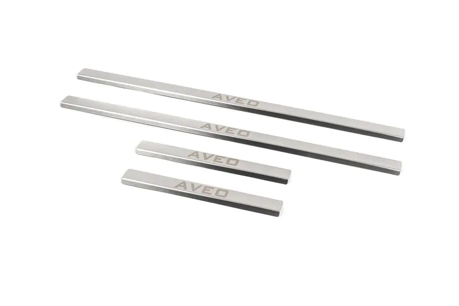 Chevrolet Aveo T250 2005-2011 Einstiegsleisten Edelstahl Carmos (4 Stk) Image