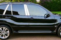 BMW X5 E53 1999–2006 Edelstahl Türsäulen Zierleisten (8 Stk.) Foto 2