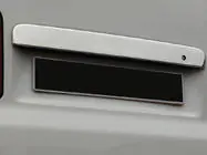 Volkswagen T5 2010-2015 Chromleiste über dem Kennzeichen für Flügeltüren (Edelstahl) Foto 2