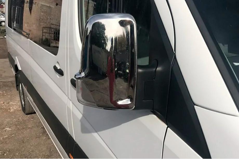 Volkswagen Crafter 2006-2016 Spiegelabdeckungen Chrom (2 Stk) OmsaLine, Italienischer Edelstahl Foto 2