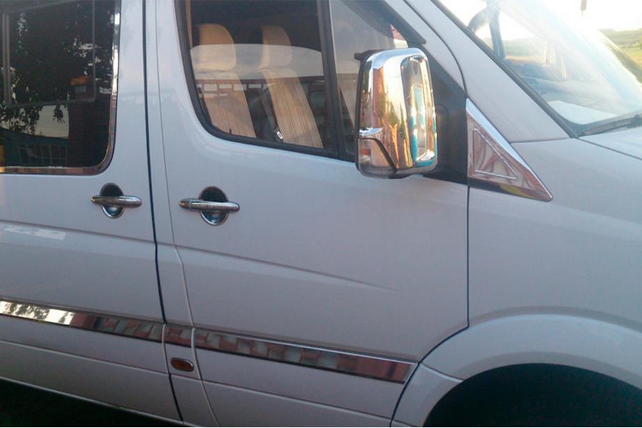 Volkswagen Crafter 2006-2016 Spiegelabdeckungen Chrom (2 Stk) OmsaLine, Italienischer Edelstahl Foto 7