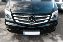 Mercedes Sprinter W906 2006–2018 Chrom Kühlergrill Blenden (2013↗, Edelstahl) OmsaLine - Italienischer Edelstahl Foto 3
