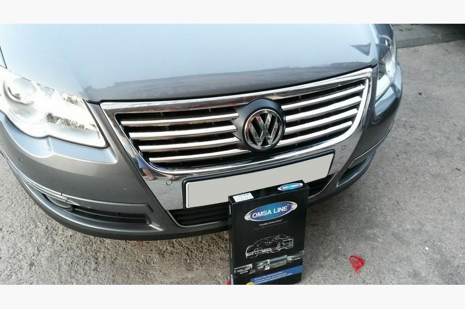 Volkswagen Passat B6 2006-2012 Chrom Kühlergrill Abdeckungen (8 Stk, Edelstahl) Carmos - Türkischer Edelstahl Foto 4