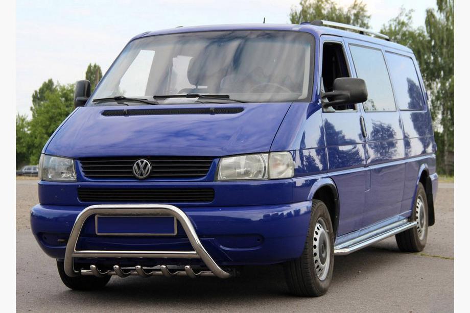 Volkswagen T4 Caravelle/Multivan 1990–2003 Frontbügel WT003 60mm Edelstahl 60mm, mit Schriftzug Image