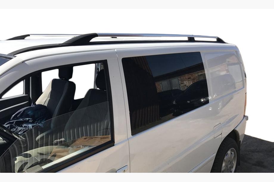 Mercedes Vito W638 1996-2003 Dachreling Chrom Metallfüße Image