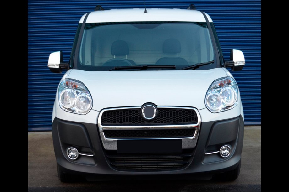 Fiat Doblo II 2010-2022 Kühlergrill Blenden (2010-2015, komplett, Edelstahl) Foto 2