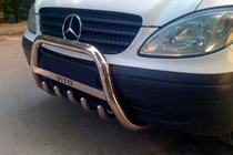 Mercedes Viano 2004-2014 Frontbügel WT003/004 (Edelstahl) 60mm, ohne Schriftzug Foto 5