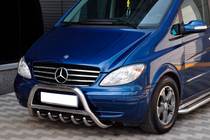 Mercedes Viano 2004-2014 Frontbügel WT003/004 (Edelstahl) 60mm, ohne Schriftzug Foto 7