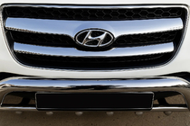 Hyundai Santa Fe 2 2006-2012 Chrom Kühlergrill Blenden (2006-2010, 2 Stk., Edelstahl) Foto 1