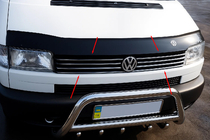 Volkswagen T4 Transporter 1990-2003 Chrom Grill Blenden Gerade Motorhaube (8 Stk, Edelstahl) Foto 1