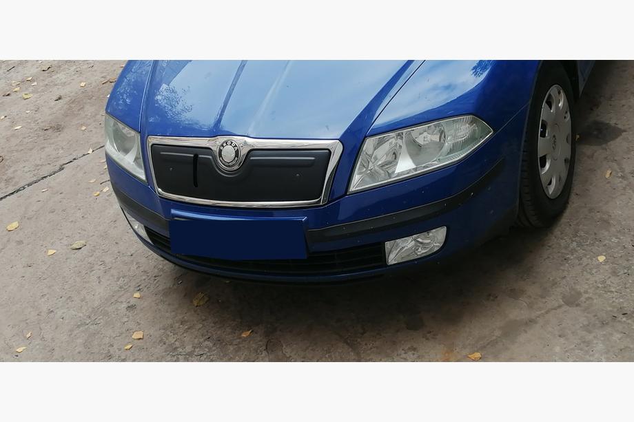 Skoda Octavia II A5 2006-2010 Winterabdeckung für Kühlergrill (oben) glänzend Foto 3