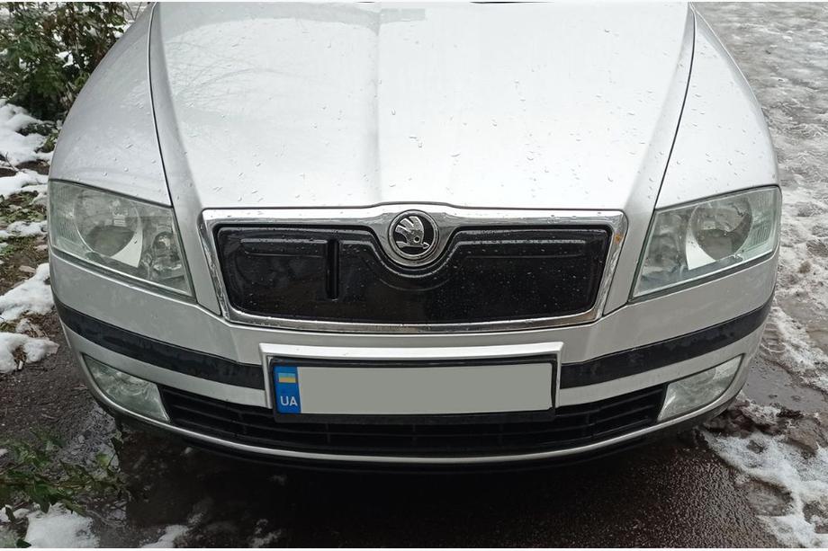 Skoda Octavia II A5 2006-2010 Winterabdeckung für Kühlergrill (oben) Matt Image