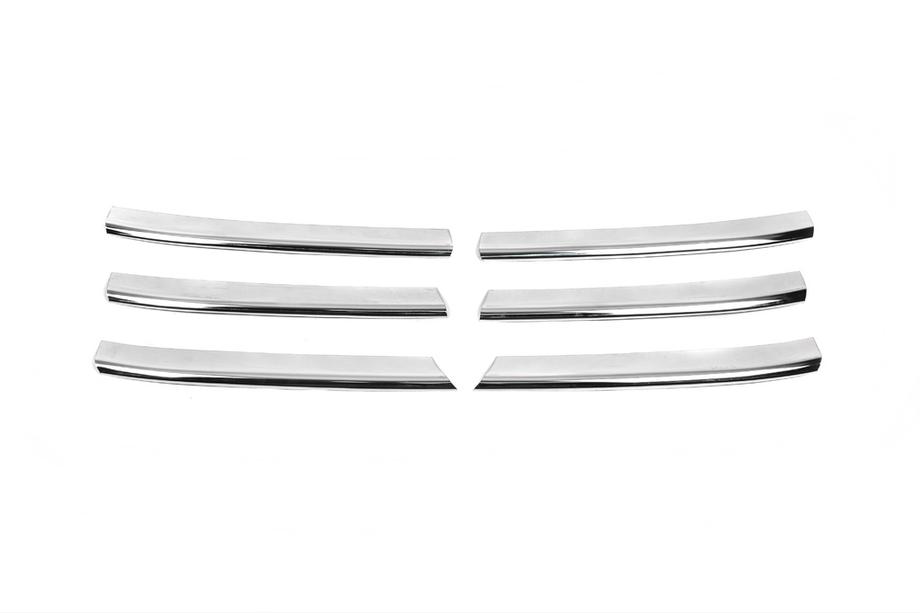 Volkswagen T5 Caravelle 2004-2010 Chrom Kühlergrill Blenden (6 Stk, Edelstahl) OmsaLine - Italienischer Edelstahl Foto 2