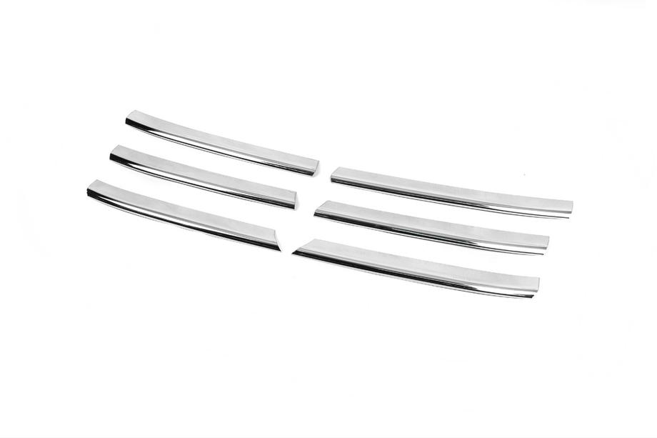Volkswagen T5 Caravelle 2004-2010 Chrom Kühlergrill Blenden (6 Stk, Edelstahl) OmsaLine - Italienischer Edelstahl Foto 4