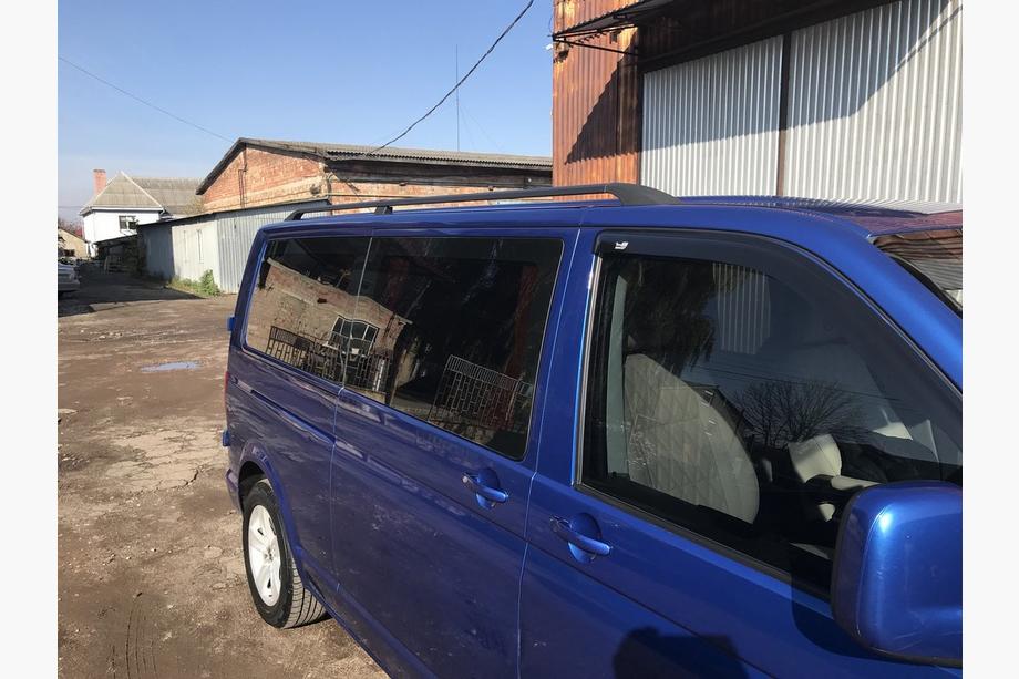 Volkswagen T5 Caravelle 2004-2010 Dachreling Schwarz Lange Basis, Kunststofffüße Foto 4