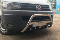 Volkswagen T5 2010-2015 Frontbügel WT003 (Edelstahl) 60 mm, mit Schriftzug Foto 1