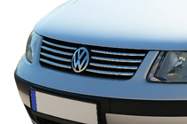 Volkswagen Passat B5 1997-2005 Chrom Kühlergrill Abdeckungen (Edelstahl) 2001-2005, OmsaLine - Italienischer Edelstahl Foto 1