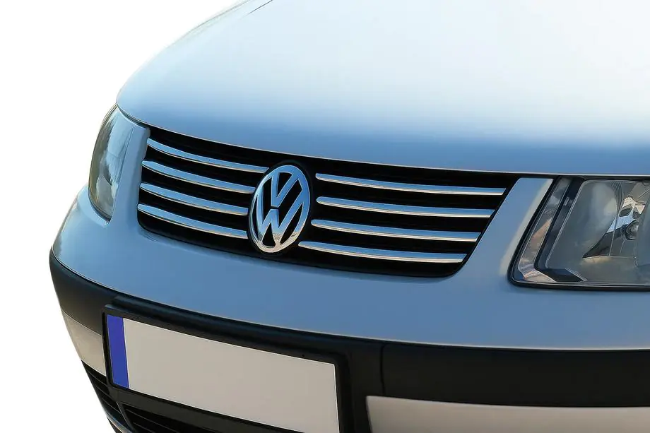 Volkswagen Passat B5 1997-2005 Chrom Kühlergrill Abdeckungen (Edelstahl) Image