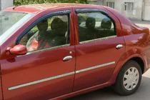Dacia Logan I 2005-2008 Türleisten Edelstahl (4 Stk.) Foto 4