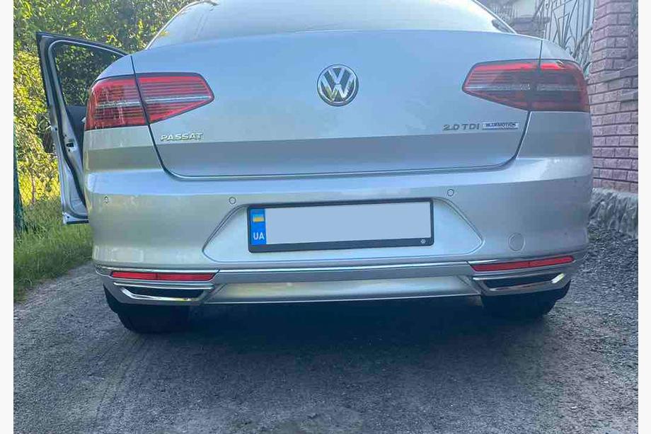 Volkswagen Passat B8 2015-2023 Auspuffblenden Imitation SD/SW (2015-2018, 2 Stk, Edelstahl) Carmos - Türkischer Edelstahl Foto 2