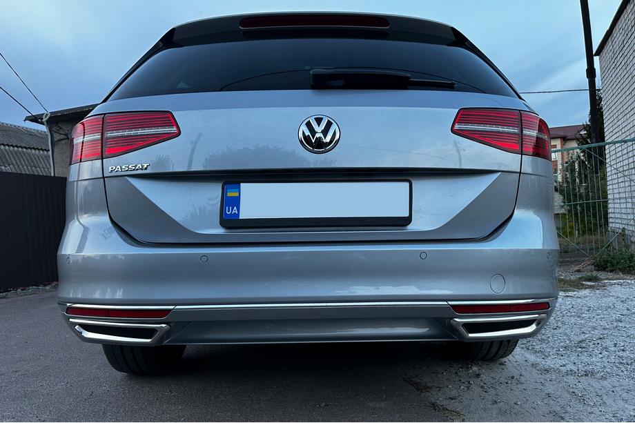Volkswagen Passat B8 2015-2023 Auspuffblenden Imitation SD/SW (2015-2018, 2 Stk, Edelstahl) Carmos - Türkischer Edelstahl Foto 6