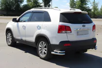 Kia Sorento II XM 2009-2014 Hintere doppelte Eckschutzrohre AK003-Doppelt (Edelstahl) Foto 2