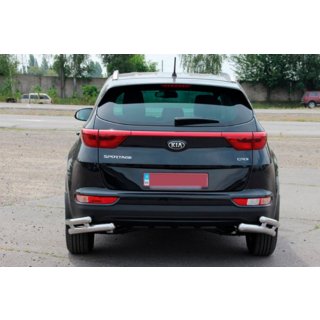 Heckschutz Doppel-Eckschutz AK003 Doppel (Edelstahl) Kia Sportage 2015-2021 Foto 3