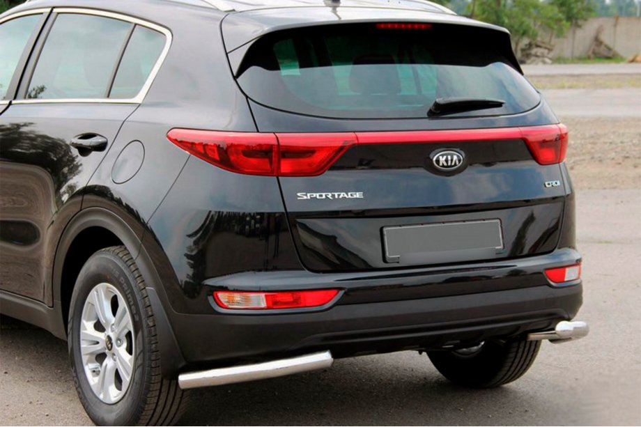 Kia Sportage 2015-2021 Heckschutz Eckenschutz AK003 (Edelstahl) Foto 1