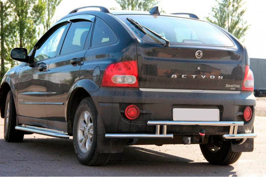 SsangYong Action 2005-2018 Heckschutz AK005-2 (Edelstahl) Foto 1