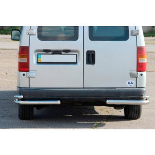 Hintere doppelte Eckschutzrohre AK003-doppelt (Edelstahl) Foto 1