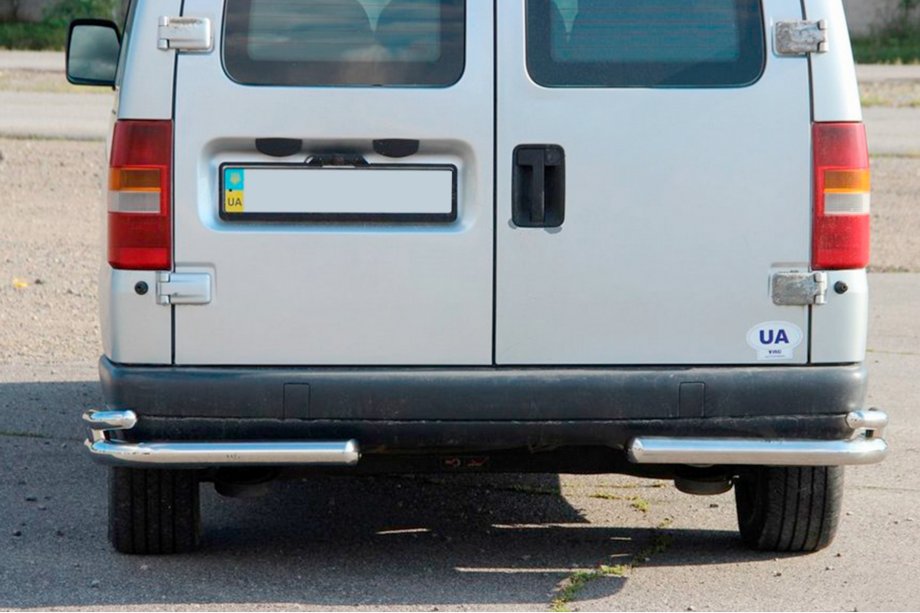 Fiat Scudo 1996-2007 Hintere doppelte Eckschutzrohre AK003-doppelt (Edelstahl) Image