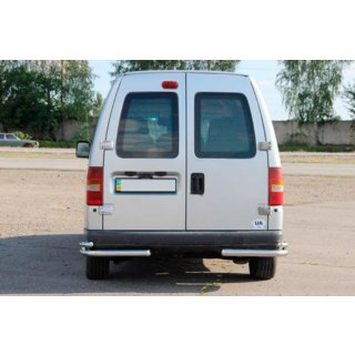 Hintere doppelte Eckschutzrohre AK003-doppelt (Edelstahl) Peugeot Expert 1995-2007 Foto 3