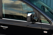 Volkswagen Caddy 2010-2015 Fensterzierleisten unten Edelstahl Vorne, OmsaLine - Italienischer Edelstahl Foto 1