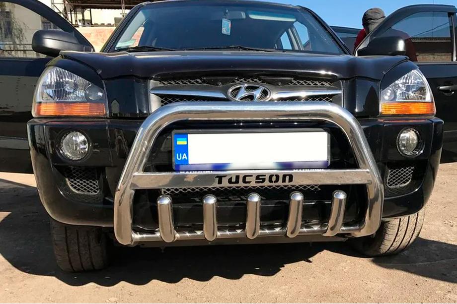 Hyundai Tucson JM 2004- Frontbügel WT004 (Edelstahl) Image