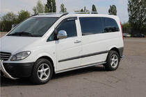 Mercedes Vito W639 2004-2014 Seitliche Rohre BB001 (2 Stk., Edelstahl) d60, langer Radstand (L3) Foto 2