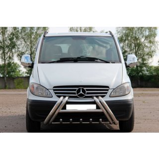 Kelebek WT011 Edelstahl-Frontbügel (Bullbar) Mercedes Viano 2004-2014 Foto 3