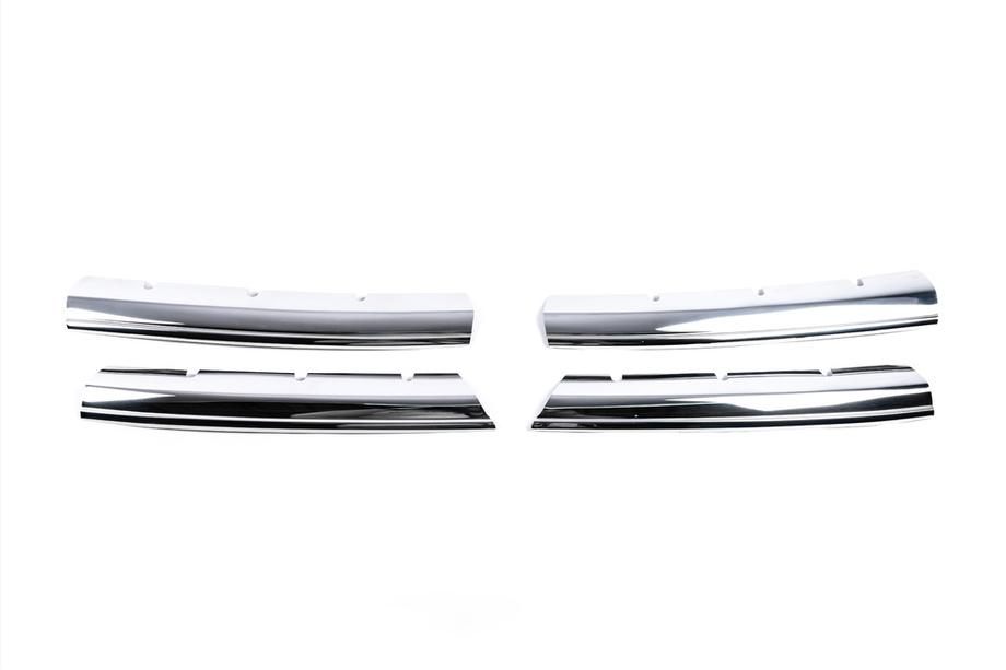Volkswagen Amarok 2010-2022 Chrom Kühlergrill Blenden 2010-2016 (breite Streifen, 4 Stk, Edelstahl) Foto 2