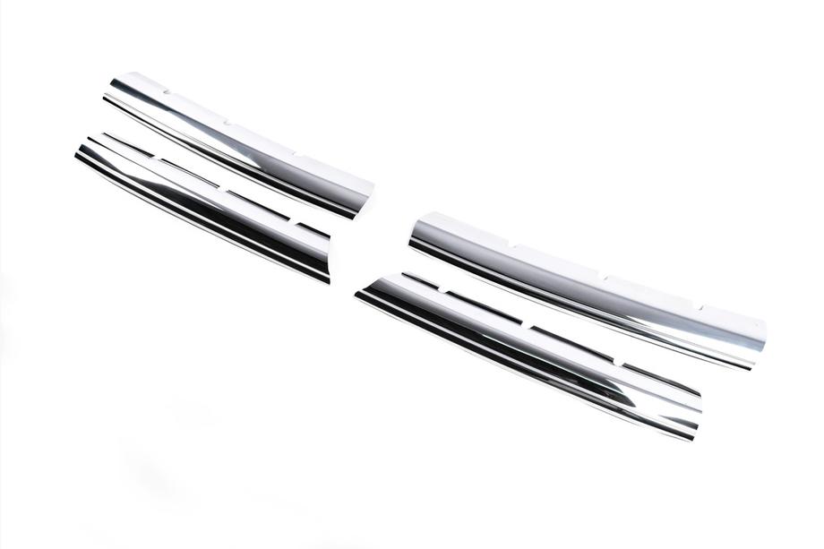 Volkswagen Amarok 2010-2022 Chrom Kühlergrill Blenden 2010-2016 (breite Streifen, 4 Stk, Edelstahl) Foto 3
