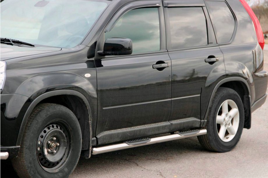 Nissan X-trail T31 2007-2014 Seitliche Rohre BB002 (2 Stk., Edelstahl) Image