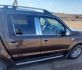 Volkswagen Amarok 2010-2022 Fensterzierleisten Edelstahl (4 Streifen) Carmos - Türkischer Edelstahl Foto 3