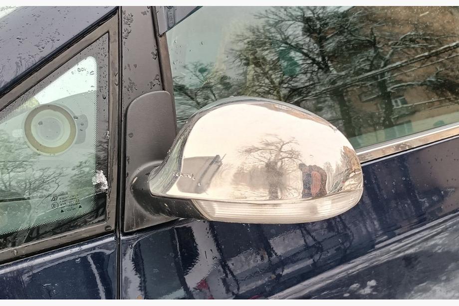 Volkswagen Sharan 1995-2010 Spiegelabdeckungen 2004-2010 (2 Stk., Edelstahl) OmsaLine - Italienischer Edelstahl Foto 3